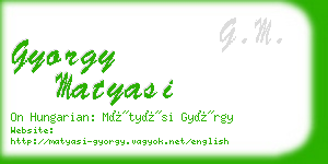 gyorgy matyasi business card